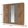 Guarda-Roupa Casal 8 Portas com Espelho Héster Espresso Móveis - 5