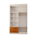 Ver imagem 5 de Guarda-Roupa Infantil Lisboa 4 Portas 2 Gavetas com Espelho Branco/Cinamomo - Panorama Móveis