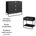 Ver imagem 6 de Comoda e 02 Mesas de Cabeceira Organica Nero Preto Artesano