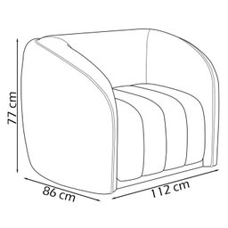 Jogo Sofa 252 cm 3 Lug E Poltrona 1 Lug Memphis TCS 721 Corano Moll - 4