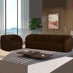 Jogo Sofa 252 cm 3 Lug E Poltrona 1 Lug Memphis TCS 721 Corano Moll - 8