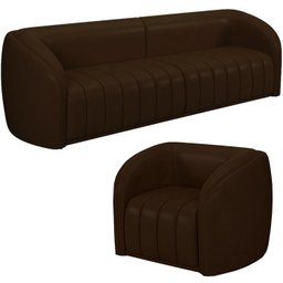 Jogo Sofa 252 cm 3 Lug E Poltrona 1 Lug Memphis TCS 721 Corano Moll - 1