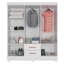 Ver imagem 3 de Guarda Roupa Casal Lite 6 Portas e 2 Gavetas Branco - Móveis Leão