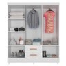 Guarda Roupa Casal Lite 6 Portas e 2 Gavetas Branco - Móveis Leão - 3