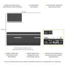 Ver imagem 4 de Armário de Cozinha Compacta 270cm com Rodapé Veneza Multimóveis V2111 Preto/branco
