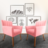 Kit 2 Poltrona Cecília Salão de Beleza Rosa Visammer - 1