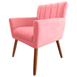 Kit 2 Poltrona Cecília Salão de Beleza Rosa Visammer - 4