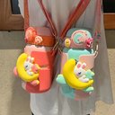 Ver imagem 4 de Garrafa Térmica Fofura Lua e Coelho Soft Aço Inox 500ml:rosa e Salmon