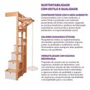Ver imagem 5 de Kit Escada Baú e Playgroung Direito Climb Casatema MadeiraOriginals Branco/Madeira Natural