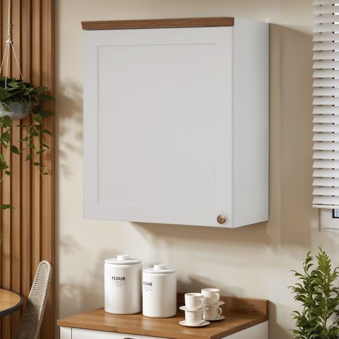 Armário Aéreo Cozinha 1 Porta Branco Fosco 1506 - Genialflex