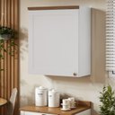 Ver imagem 1 de Armário Aéreo Cozinha 1 Porta Branco Fosco 1506 - Genialflex