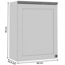 Ver imagem 2 de Armário Aéreo Cozinha 1 Porta Branco Fosco 1506 - Genialflex
