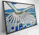 Ver imagem 2 de Quadro Catedral de Brasília - 60x40 Cm - Tecido Canvas