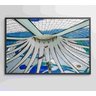 Quadro Catedral de Brasília - 60x40 cm - Tecido Canvas - 5