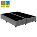 Ver imagem 2 de Cama Box Casal Bipartido Mega-cama Cinza Suede