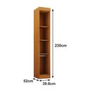 Ver imagem 3 de Guarda-Roupa Modulado 1 Porta Reflecta Orion - Leifer Cinamomo