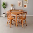 Ver imagem 2 de Jogo de Jantar Colonial Clássico Redonda 4 Cadeiras Todo Mel Cozinha