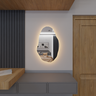 Espelho Orgânico Decorativo Lapidado com Led 90x60 Cm E05 para Sala, Quarto, Banheiro, 3000k 110v - 1