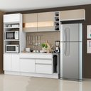 Ver imagem 1 de Armário de Cozinha Completa 290cm Branco/Branco/Crema Safira Madesa 03
