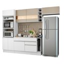 Ver imagem 3 de Armário de Cozinha Completa 290cm Branco/Branco/Crema Safira Madesa 03