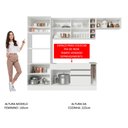 Ver imagem 6 de Armário de Cozinha Completa 290cm Branco/Branco/Crema Safira Madesa 03