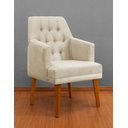 Ver imagem 2 de Kit 2 Cadeiras de Jantar Bela com Braço Suede Bege Suede Bege