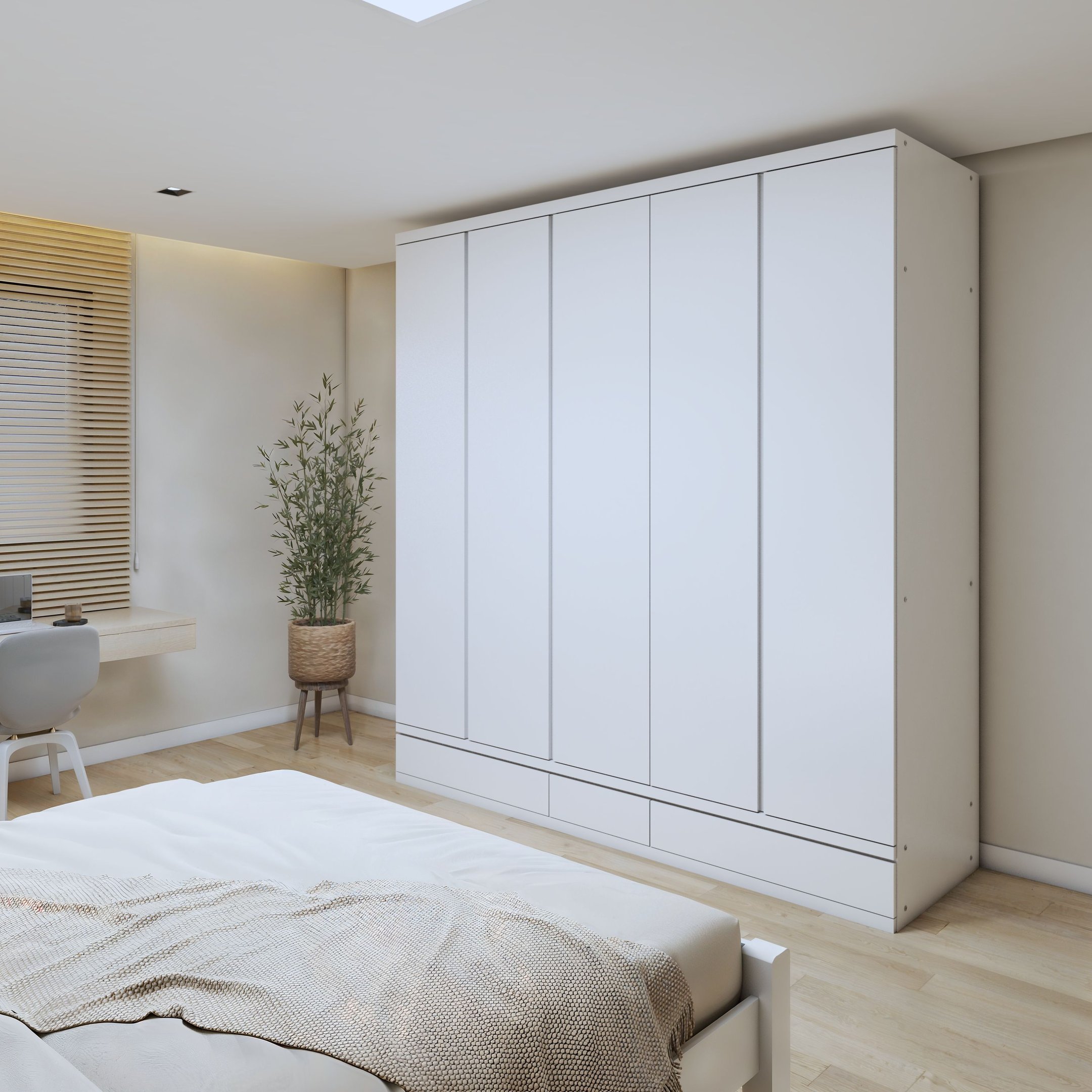 Guarda Roupa Casal 5 Portas com 9 Gavetas 100% Mdf Urbano