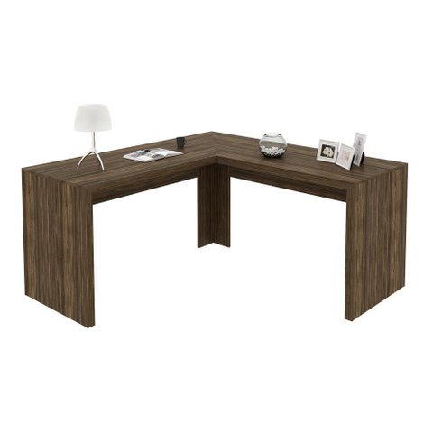Escrivaninha/Mesa Escritório de Canto Multimóveis VCR25024 Nogal