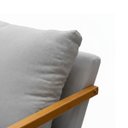 Ver imagem 7 de Poltrona Mona Pés de Madeira Linho Sala Escritorio Decoração:cinza