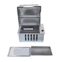 Ver imagem 3 de Churrasqueira À Gás de Embutir com Tampa Abafador Profissional Aço Inox Cozix