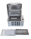Ver imagem 3 de Churrasqueira À Gás de Embutir com Tampa Abafador Profissional Aço Inox Cozix