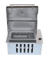 Ver imagem 2 de Churrasqueira À Gás de Embutir com Tampa Abafador Profissional Aço Inox Cozix