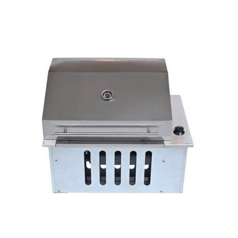 Churrasqueira À Gás de Embutir com Tampa Abafador Profissional Aço Inox Cozix