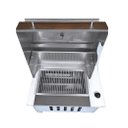 Ver imagem 4 de Churrasqueira À Gás de Embutir com Tampa Abafador Profissional Aço Inox Cozix