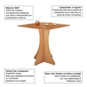 Ver imagem 3 de Mesa de Jantar Quadrada Lara 4 Lugares 70x70 Base em X em Mdf - Nature