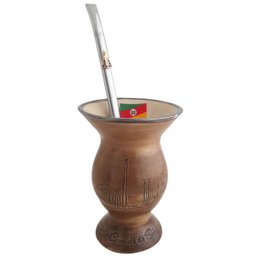 Bomba De Chimarrão Tereré Aço Inox 23cm Com Rosca Pingente Nossa Senhora - 6