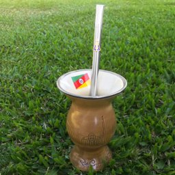 Bomba De Chimarrão Tereré Aço Inox 23cm Com Rosca Pingente Nossa Senhora - 7