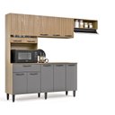 Ver imagem 2 de Armário de Cozinha Completo 10 Portas com Nicho Dora em MDF Cinza