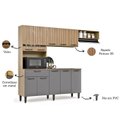 Ver imagem 5 de Armário de Cozinha Completo 10 Portas com Nicho Dora em MDF Cinza