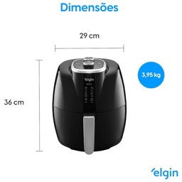 Fritadeira Elétrica Air Fryer Elgin Space Fryer 5 Litros 1450w - 127v - 6