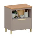 Ver imagem 3 de Balcão Lúmina 80cm com 1 Porta e 1 Gavetão Cor:cinnamon
