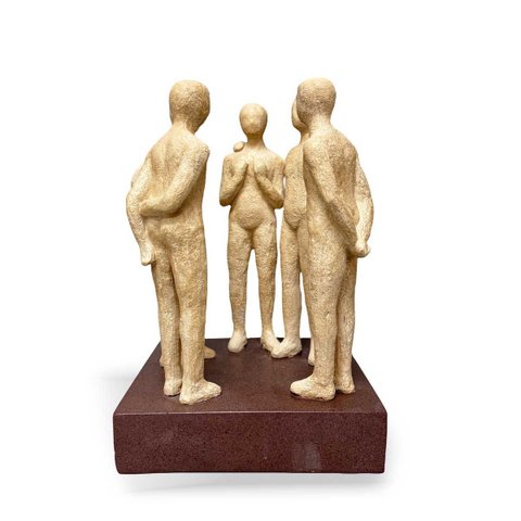 Escultura Decorativa Homens em Resina 28cm Tmn3039 Btc