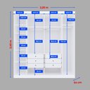 Ver imagem 5 de Guarda-Roupa Grande Casal 6 Portas 6 Gavetas 2,20m Frente 100% MDF Vermont