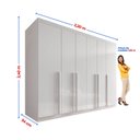 Ver imagem 4 de Guarda-Roupa Grande Casal 6 Portas 6 Gavetas 2,20m Frente 100% MDF Vermont
