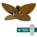 Ver imagem 1 de Ventilador de Teto Com Controle Remoto Natuvent Dahlia No Light 4 Pás Madeira Imbuia 127v