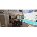 Ver imagem 3 de Ombrelone Guarda Sol 3,00m de Mesa Piscina Jardim Cor Bege de Madeira com Base