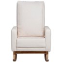 Ver imagem 3 de Poltrona de Amamentação com Balanço Base Nina Noah D02 Bouclê Off White B-114 - Lyam Decor