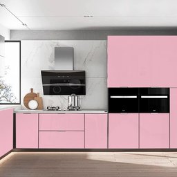 Kit 10 Metros de Papel de Parede Lavavel Alto Brilho Rosa Unico - 3