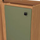Ver imagem 4 de Balcão de Canto Reto Kappesberg Pixel 1 Porta Canela/verde Frevo 98cm