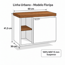 Ver imagem 2 de Gabinete para Banheiro Suspenso Floripa 100% MDF 15mm